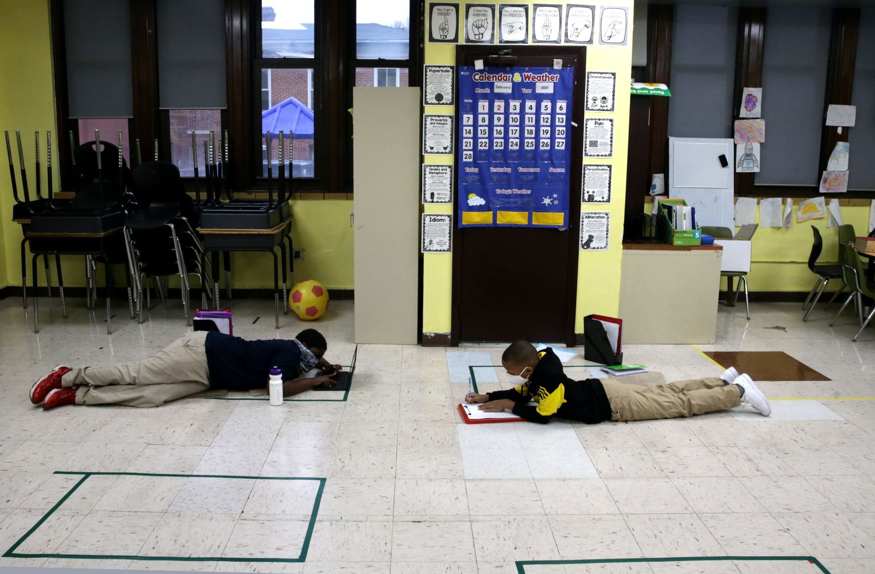 Comfortable learning on the floor